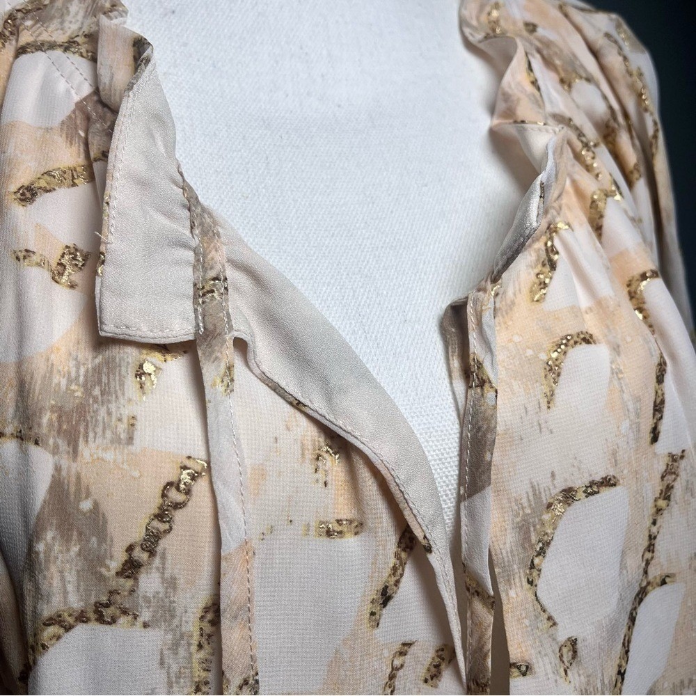 Buddy Love Cream and Gold Mini Dress Country Western style in Rodeo stretchy MD. - Picture 5 of 16